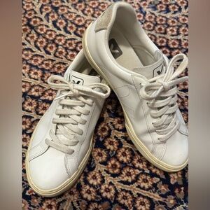 Veja Cream and White Womens Sneakers